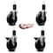 Service Caster 5'' Phenolic Wheel Swivel 1-5/8'' Expand Stem Caster Set 2 Brakes, 4PK SCC-EX20S514-PHS-2-PLB-2-158 - alternate 4